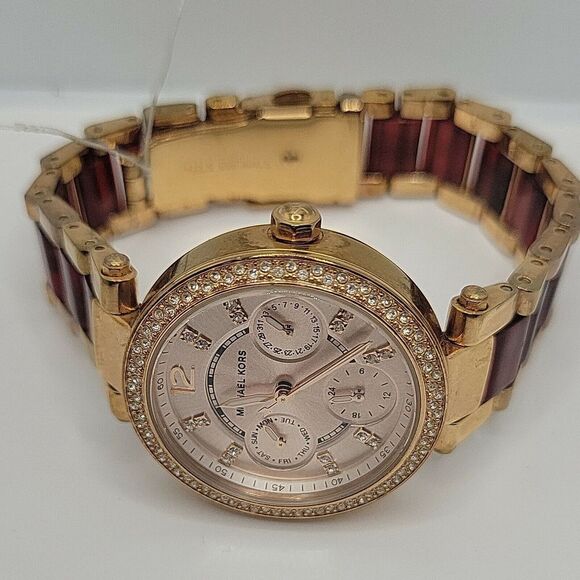 Michael Kors MK6239 Women's Stainless Steel Analog Rose Gold Dial Watch BC882 - Picture 6 of 9